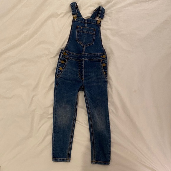 NWOT - Crewcuts girls denim overalls - size 5 - Picture 3 of 8